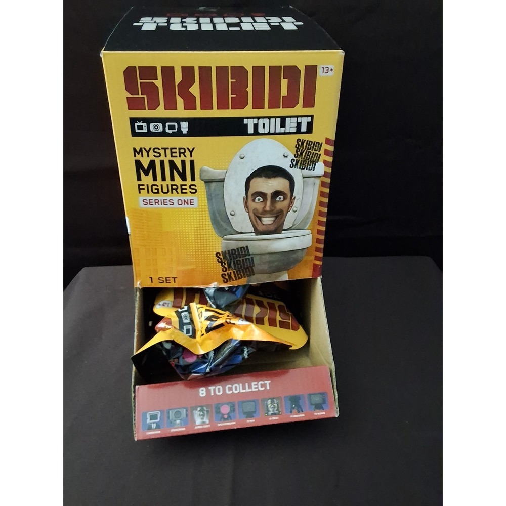 Skibidi Toilet Mini Mystery Figures. Lot Of 4 With Display! New